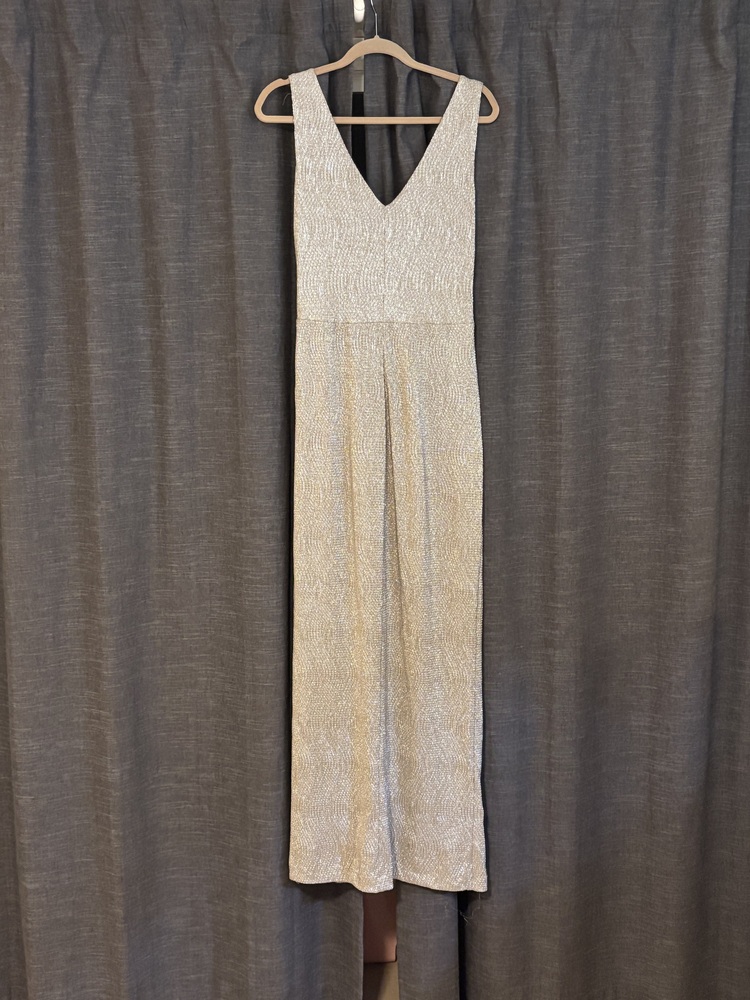 Ralph Lauren metallic full length evening gown